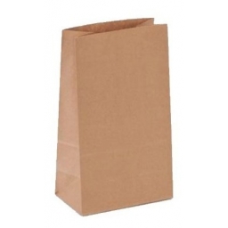 Bolsa de papel bizcochos marron 15x9x26 paquete x20